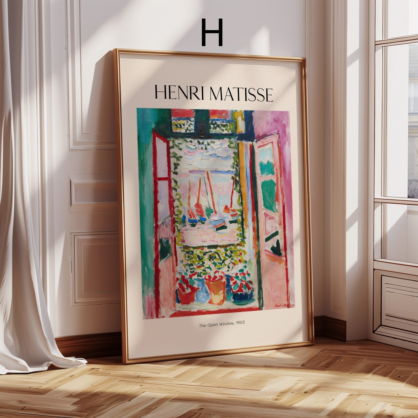 Henri Matisse Poster · Geschenkidee · Collioure Landschaften Goldfisch Offenes Fenster Fauvistisches Interieur · Dekoprint ohne Rahmen