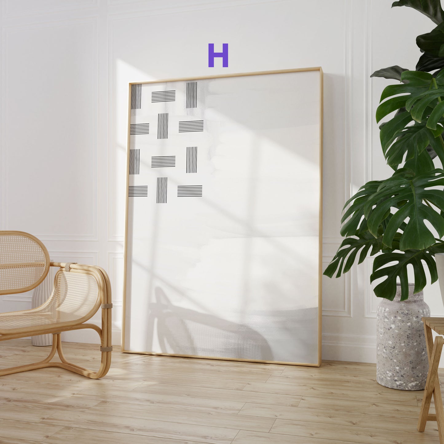 Geometrische Linien Poster · Geschenkidee · Abstrakte minimalistische Bögen in Schwarz, Beige und Grau · Dekoprint ohne Rahmen