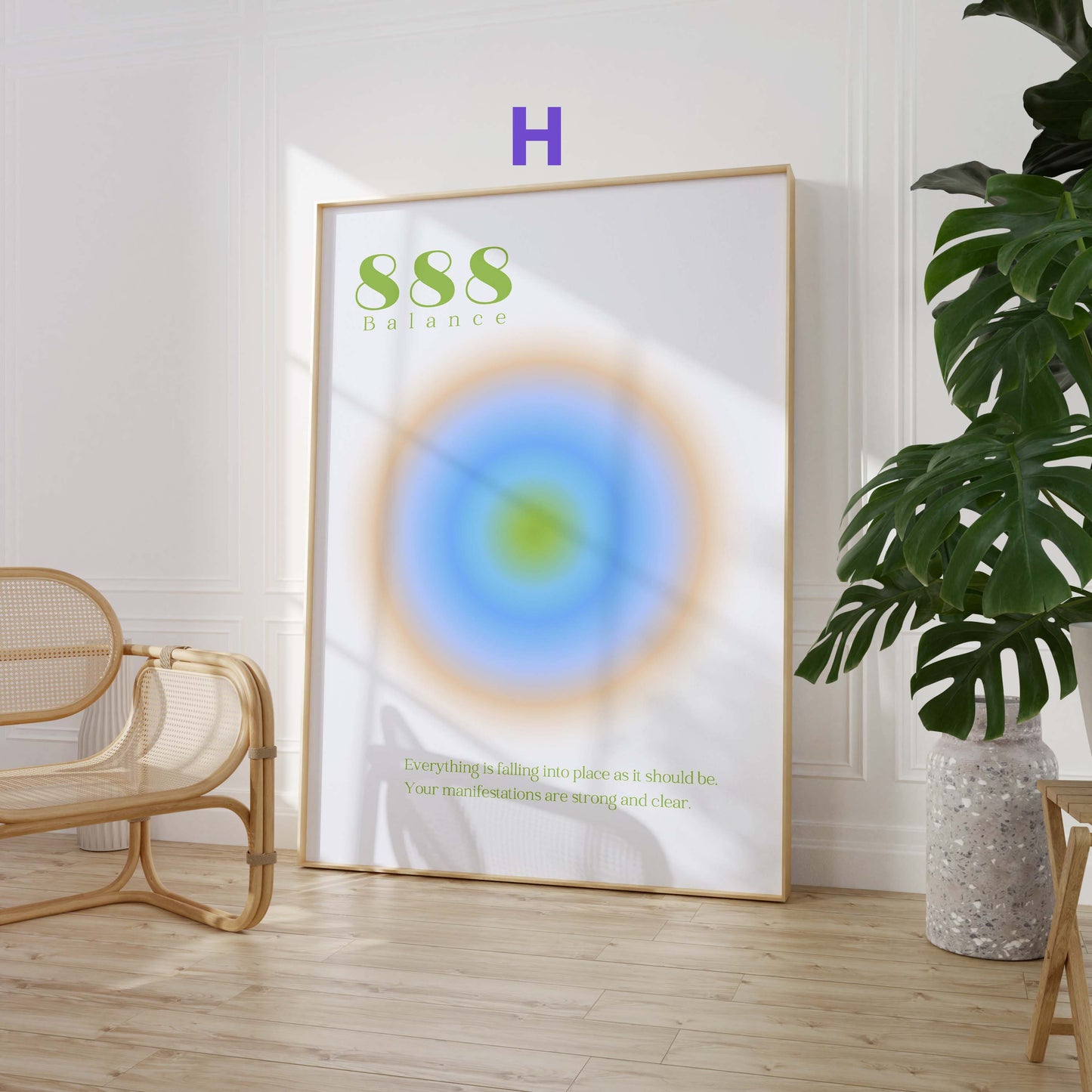 Angel Numbers Poster · Geschenkidee · 111 222 333 444 555 666 777 888 999 · Dekoprint ohne Rahmen