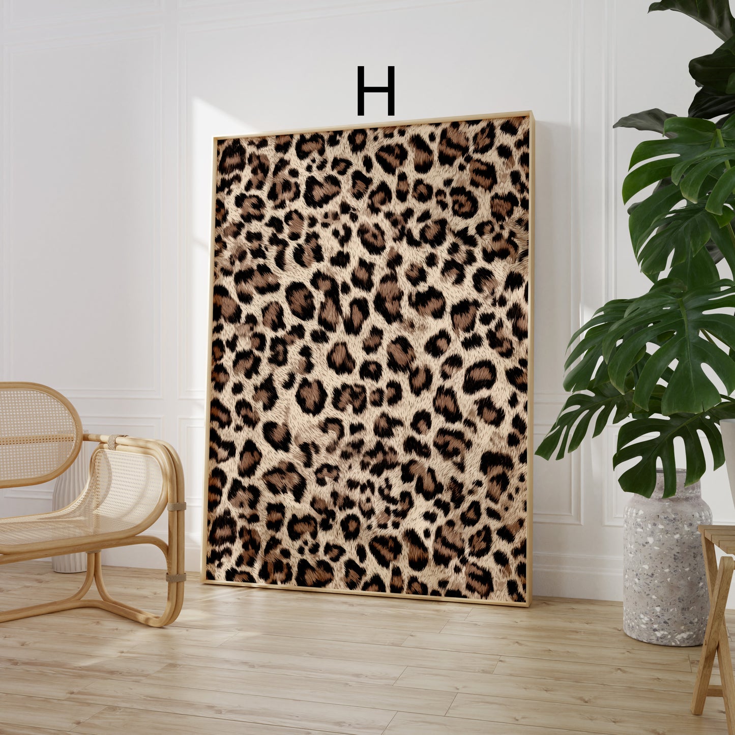 Tiermuster Poster · Geschenkidee · Vielfältige Raubkatzen und Wildtier Fell Texturen Leopard Muster · Dekoprint ohne Rahmen