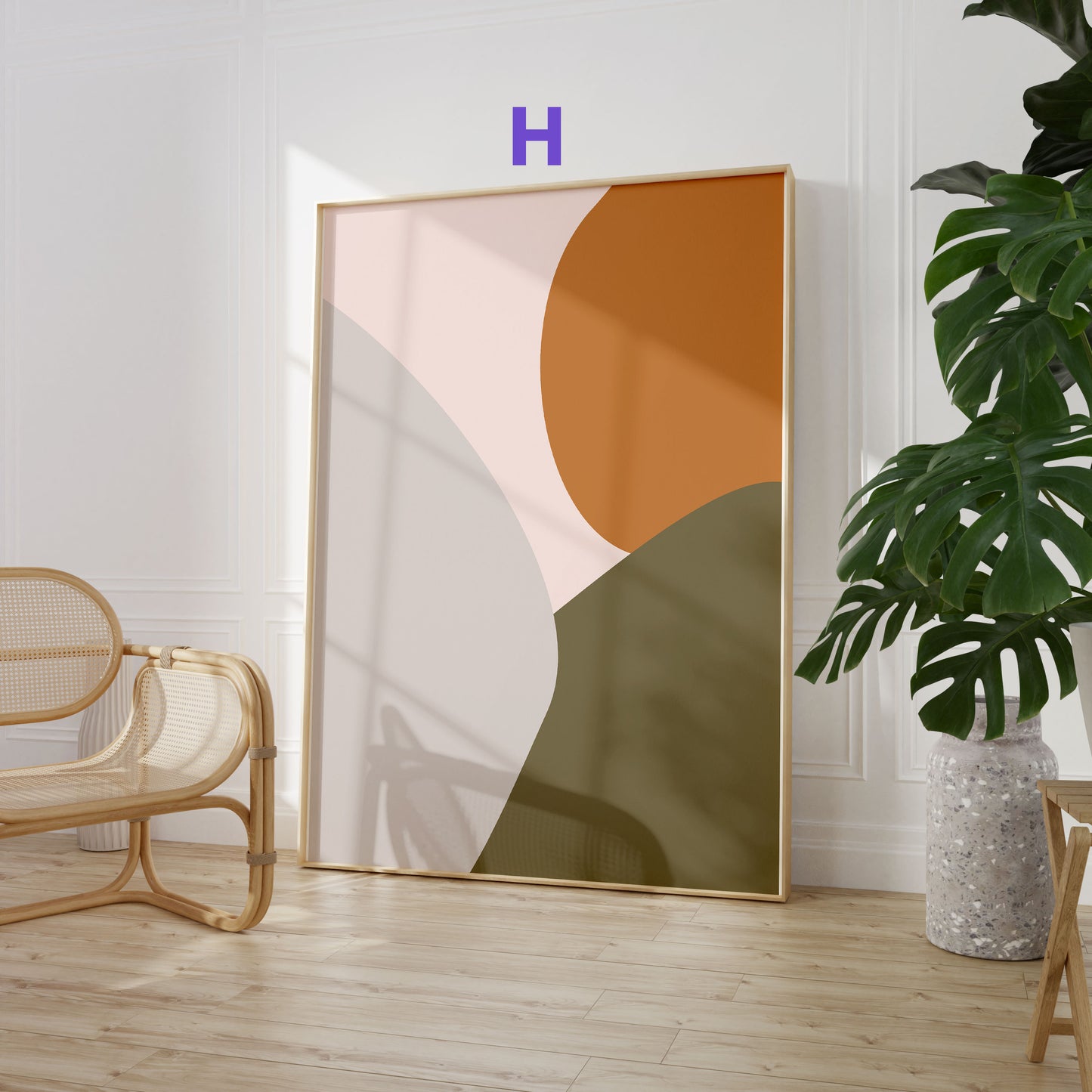 Abstrakte Frauen Poster · Geschenkidee · Boho Figuren, Terrakotta und Minimalistische Kunst · Dekoprint ohne Rahmen
