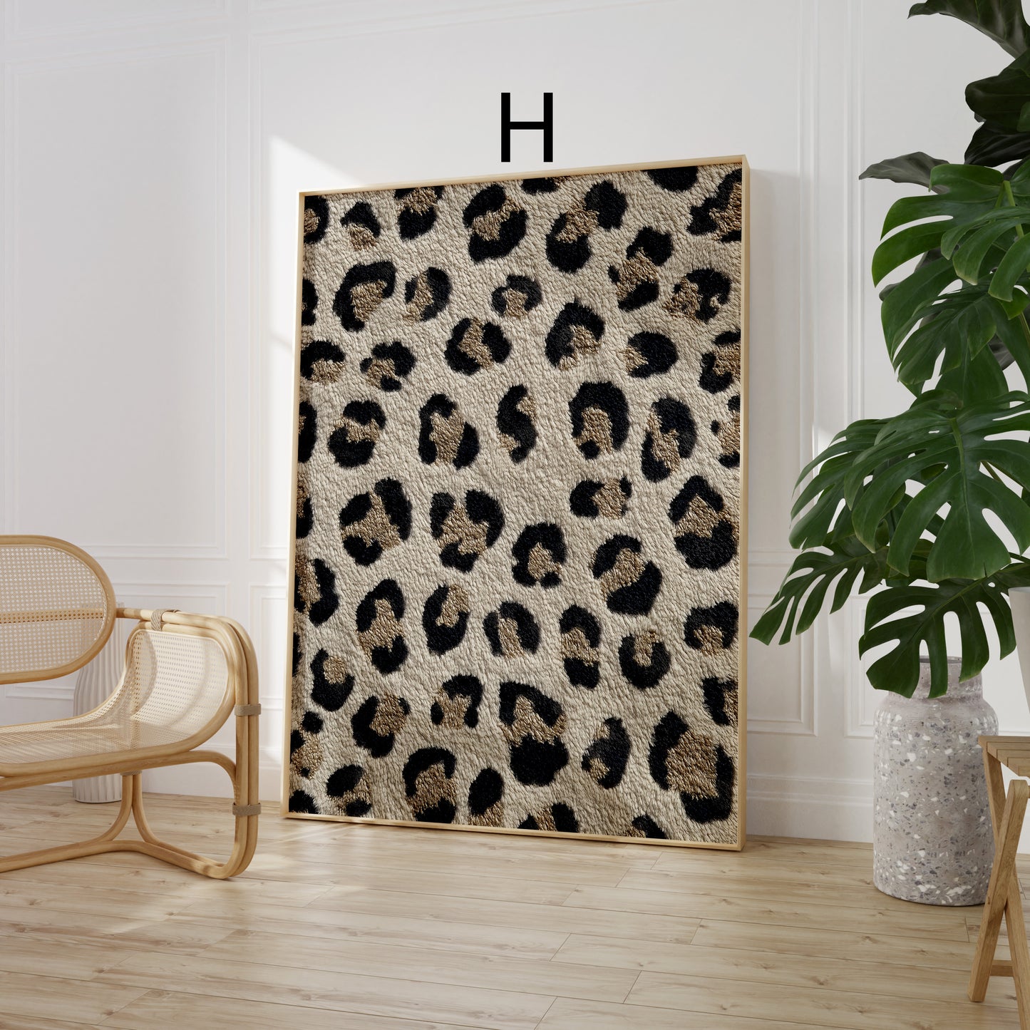 Tiermuster Poster · Geschenkidee · Flauschiges Fell und Vielfältige Raubkatzen Muster Texturen · Dekoprint ohne Rahmen