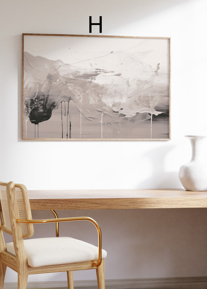 Schwarz-Gold-Poster mit organischen Formen