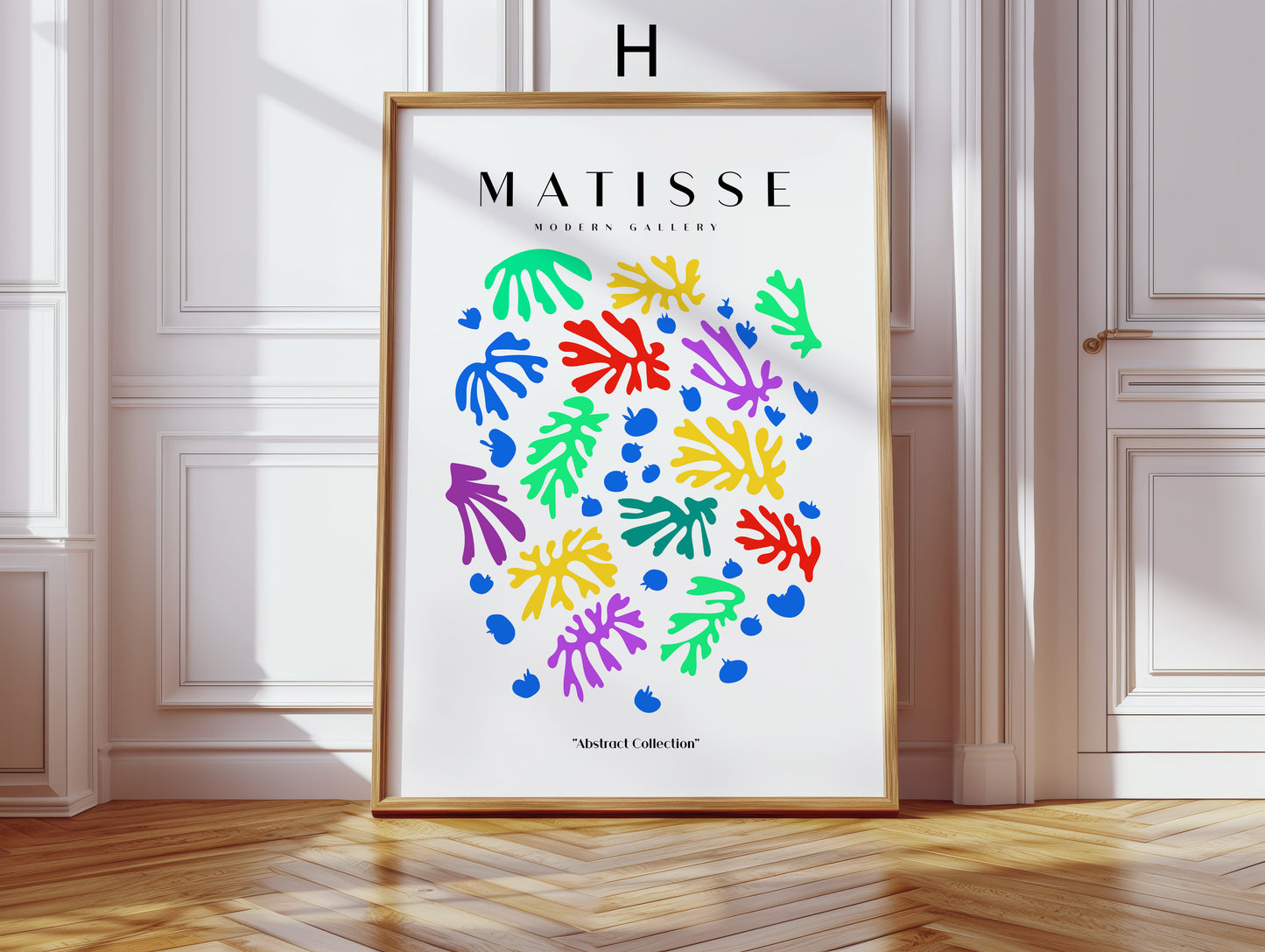 Matisse Poster · Geschenkidee · Abstrakte Scherenschnitte Porträts Farbenfrohe Kunst · Dekoprint ohne Rahmen