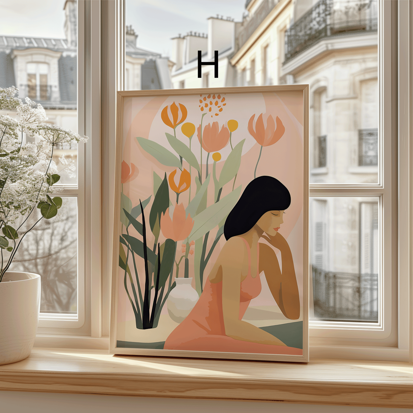 Moderne Kunst Poster · Geschenkidee · Abstrakte Kunst Florale Illustrationen Zeitgenössische Porträts · Dekoprint ohne Rahmen