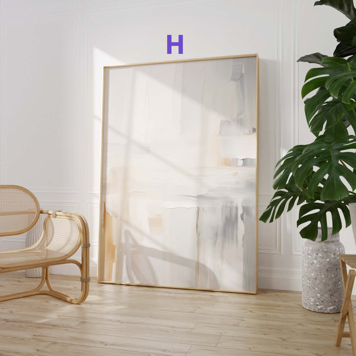 Linienkunst-Poster in Beige und Grau