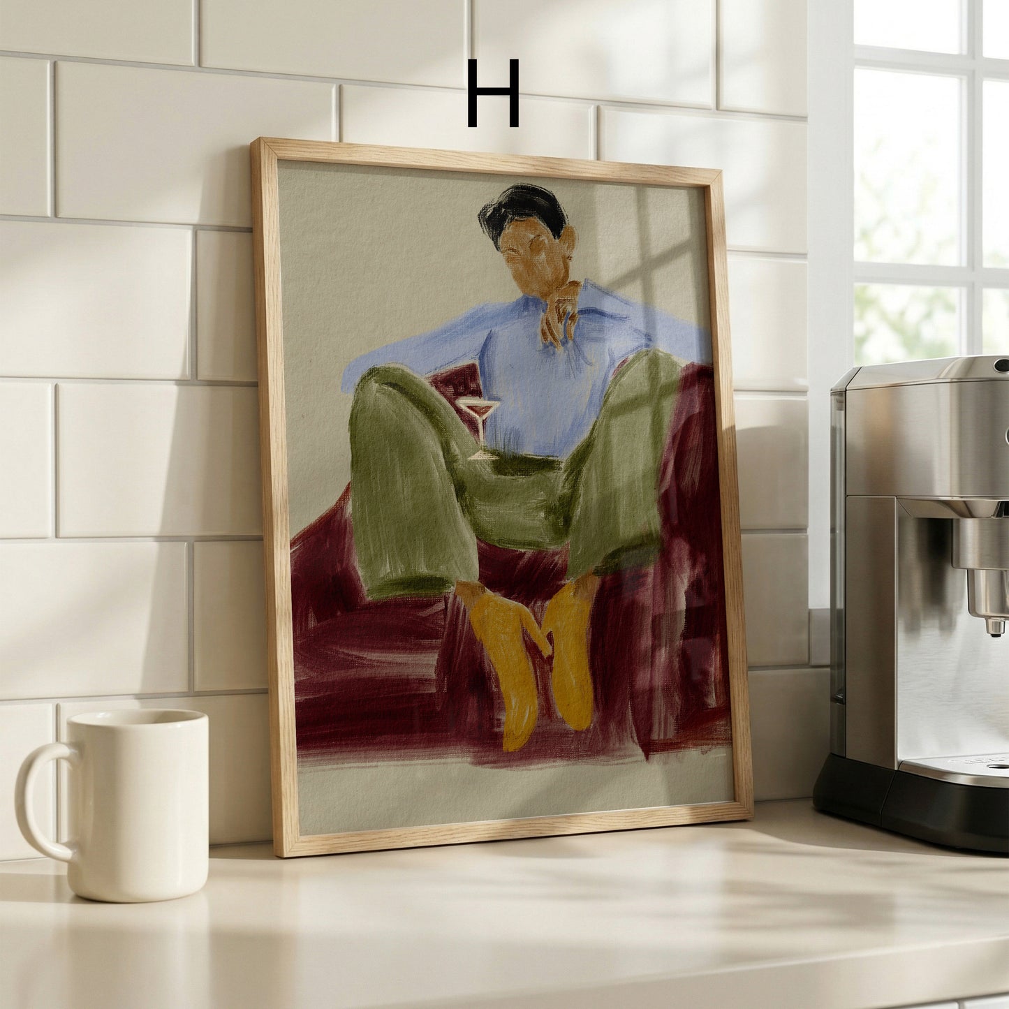 Abstrakte Poster · Figuren Blumenvasen moderne Kunst · Dekoprint ohne Rahmen