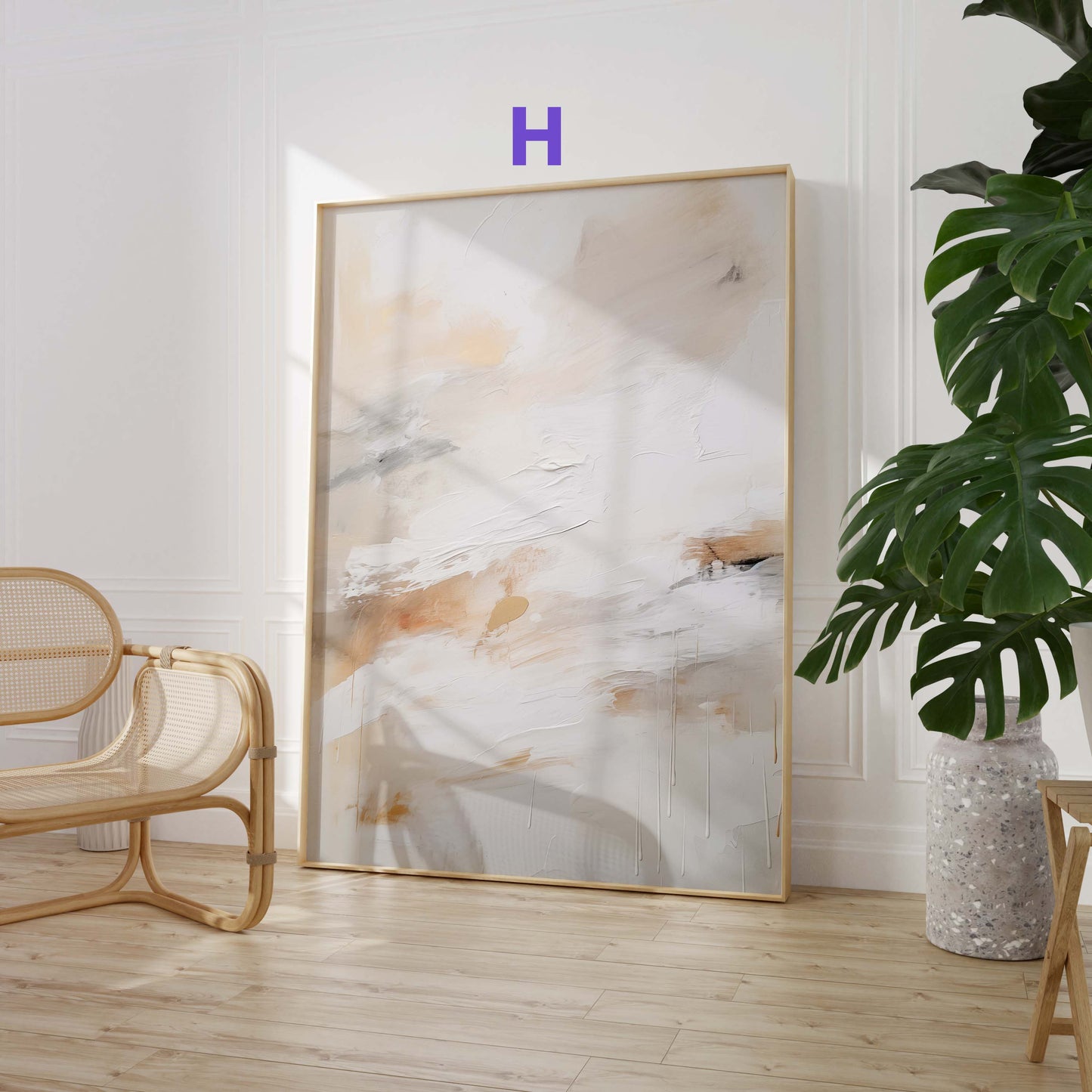 Abstrakte Marmor Poster · Geschenkidee · Fließende Beige Rosé Formen und Moderne Strukturkunst · Dekoprint ohne Rahmen