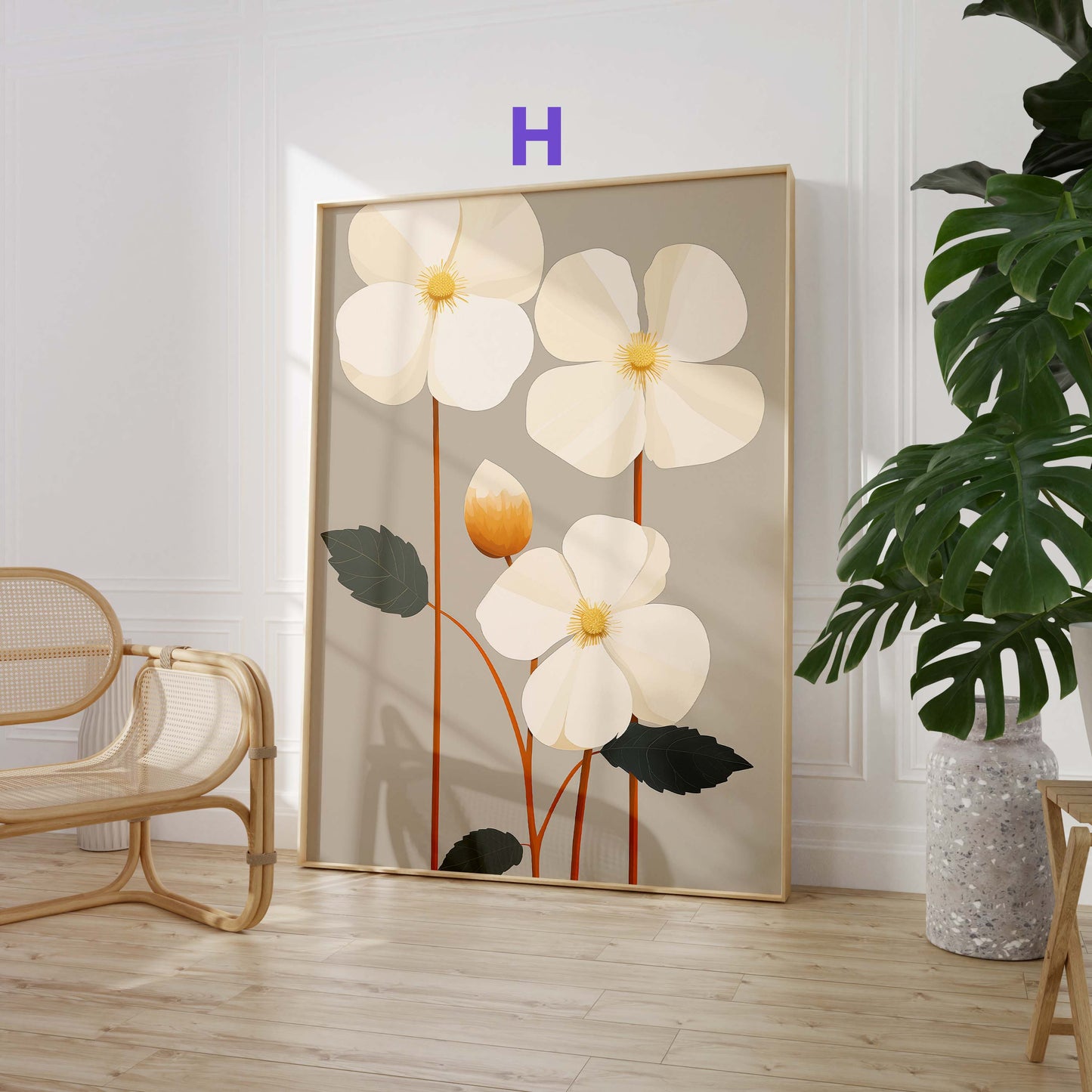 Blumen Poster · Geschenkidee · Bunte Wildblumen · Florale Aquarellmalerei · Vintage Stil · Dekoprint ohne Rahmen