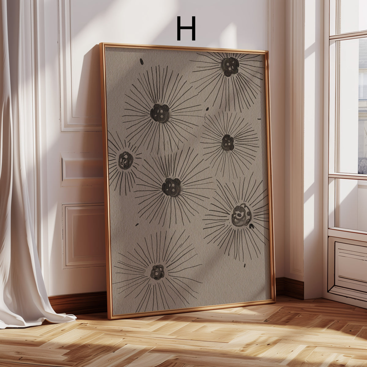 Poster Blumen · Geschenkidee · Botanische Blumen Schwan Ästhetische Kunst · Dekoprint ohne Rahmen