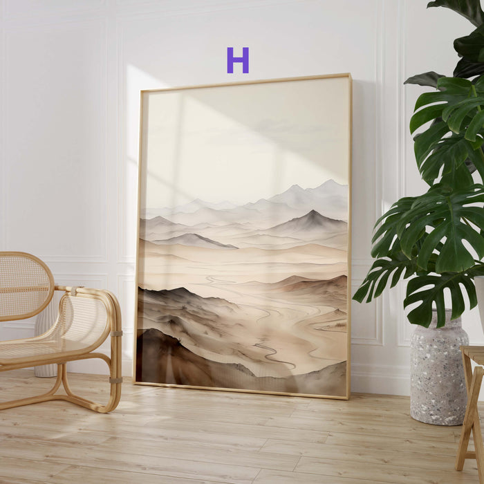 Wüstenlandschaft Poster auf Baumwollcanvas – JUSTGOODMOOD