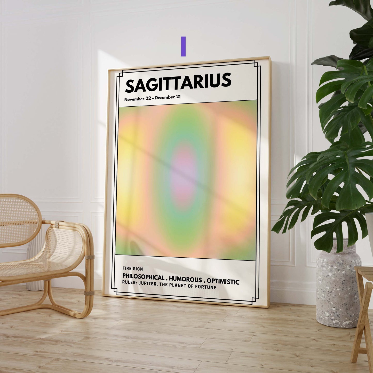 Minimalistische Sternzeichen Poster · Geschenkidee · Wassermann, Widder, Krebs, Steinbock, Zwillinge, Löwe · Dekoprint ohne Rahmen