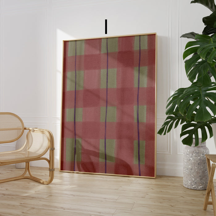 Geschenkidee · Streifen und Karo Muster Poster Ästhetische Geometrische Prints · Dekoprint ohne Rahmen | JUSTGOODMOOD