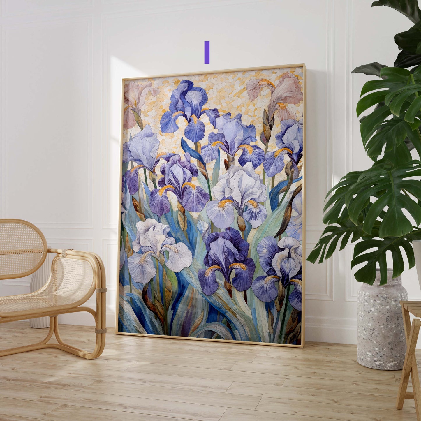 Blumen Poster · Geschenkidee · Farbenfrohe Blumenvasen und Künstlerische Floralkunst im Modernen Stil · Dekoprint ohne Rahmen