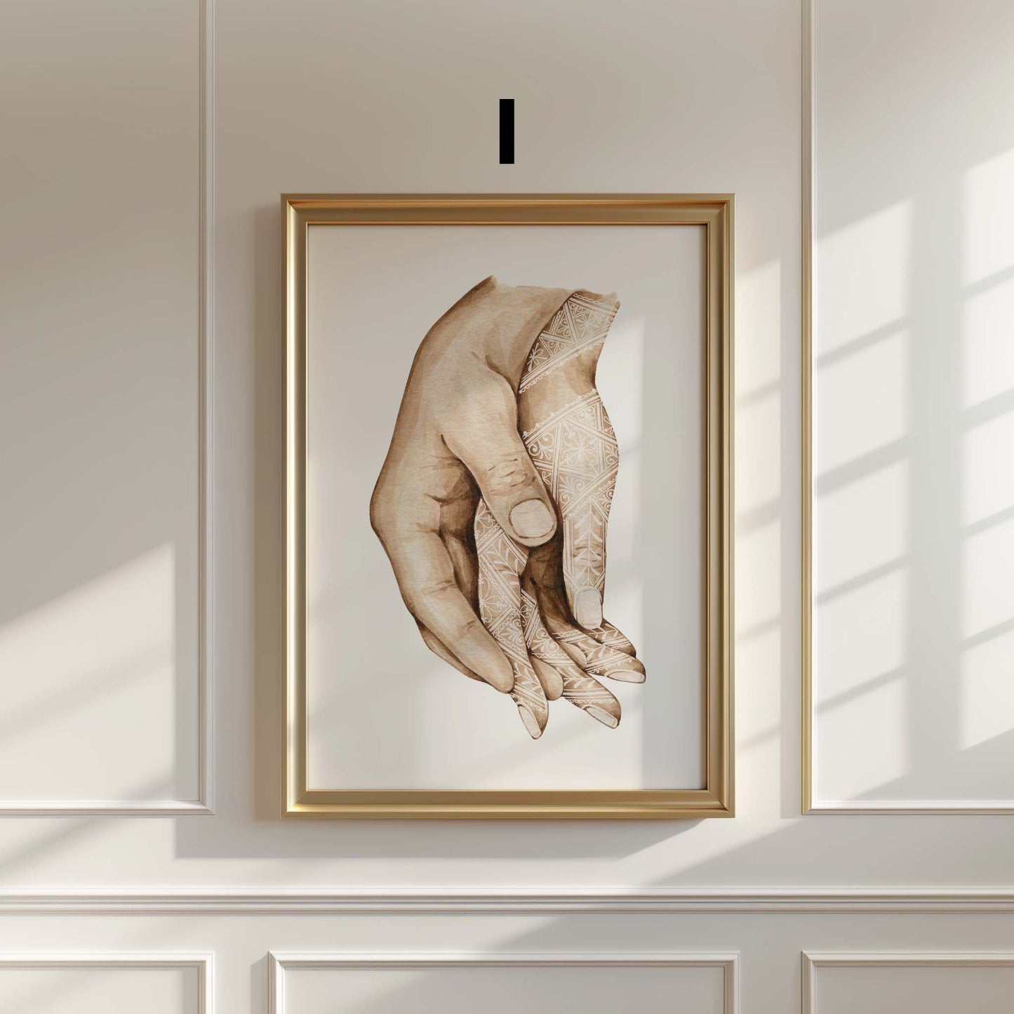Personalisierte Henna Hände  Paar Poster · Geschenkidee · Hochzeit Verlobung Illustration · Minimalistisches Wandbild · Print ohne Rahmen