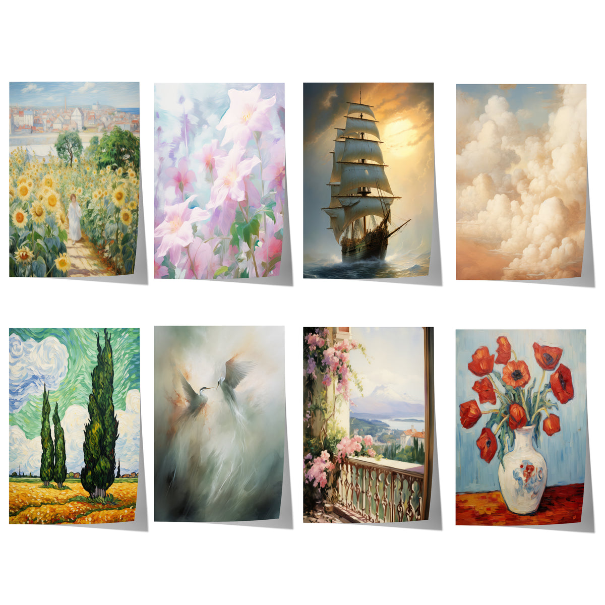 Kunst Poster · Geschenkidee · Blumen Landschaften Segelschiff & Verträumte Naturmotive · Dekoprint ohne Rahmen