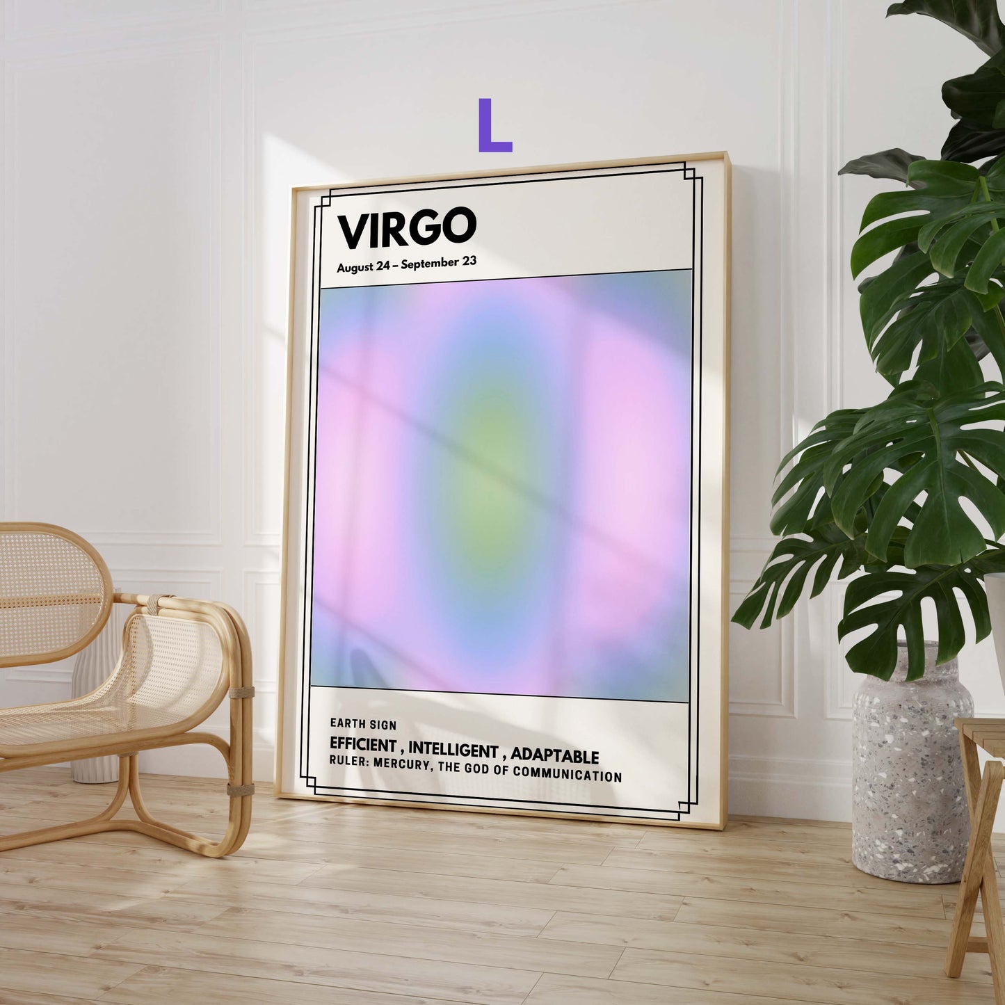 Minimalistische Sternzeichen Poster · Geschenkidee · Wassermann, Widder, Krebs, Steinbock, Zwillinge, Löwe · Dekoprint ohne Rahmen
