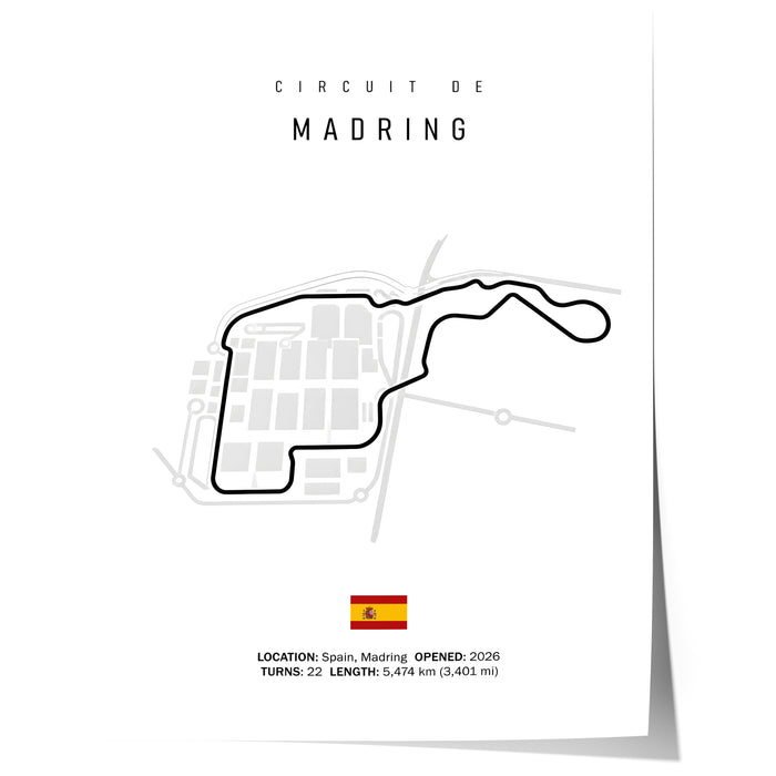 JUSTGOODMOOD Madring Formel 1 Poster – Edler Baumwolldruck