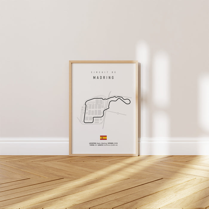 JUSTGOODMOOD Madring Formel 1 Poster – Edler Baumwolldruck