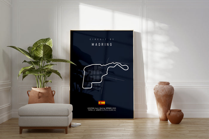 JUSTGOODMOOD Madring Formel 1 Poster – Canvas Kunst