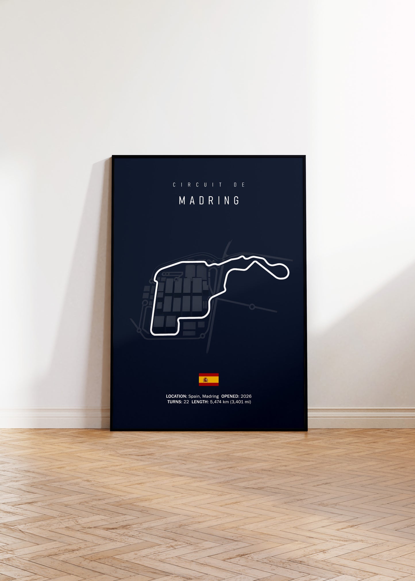 Madring Spanien Rennstrecke  Formel 1 2026 Poster · Geschenkidee · Deko Print ohne Rahmen