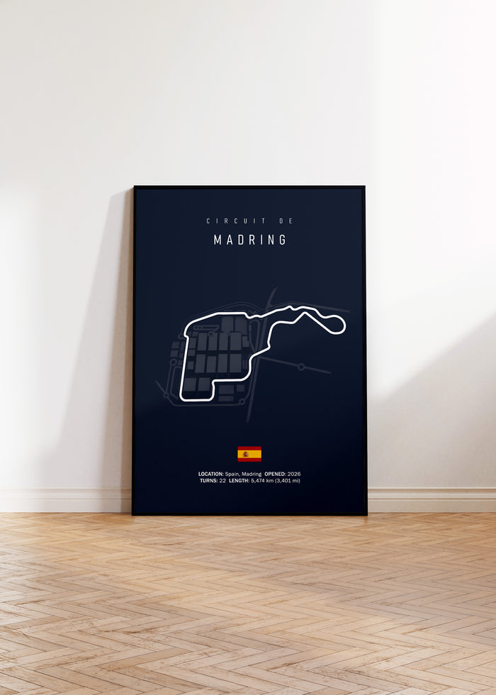 JUSTGOODMOOD Madring Formel 1 Poster – Canvas Kunst