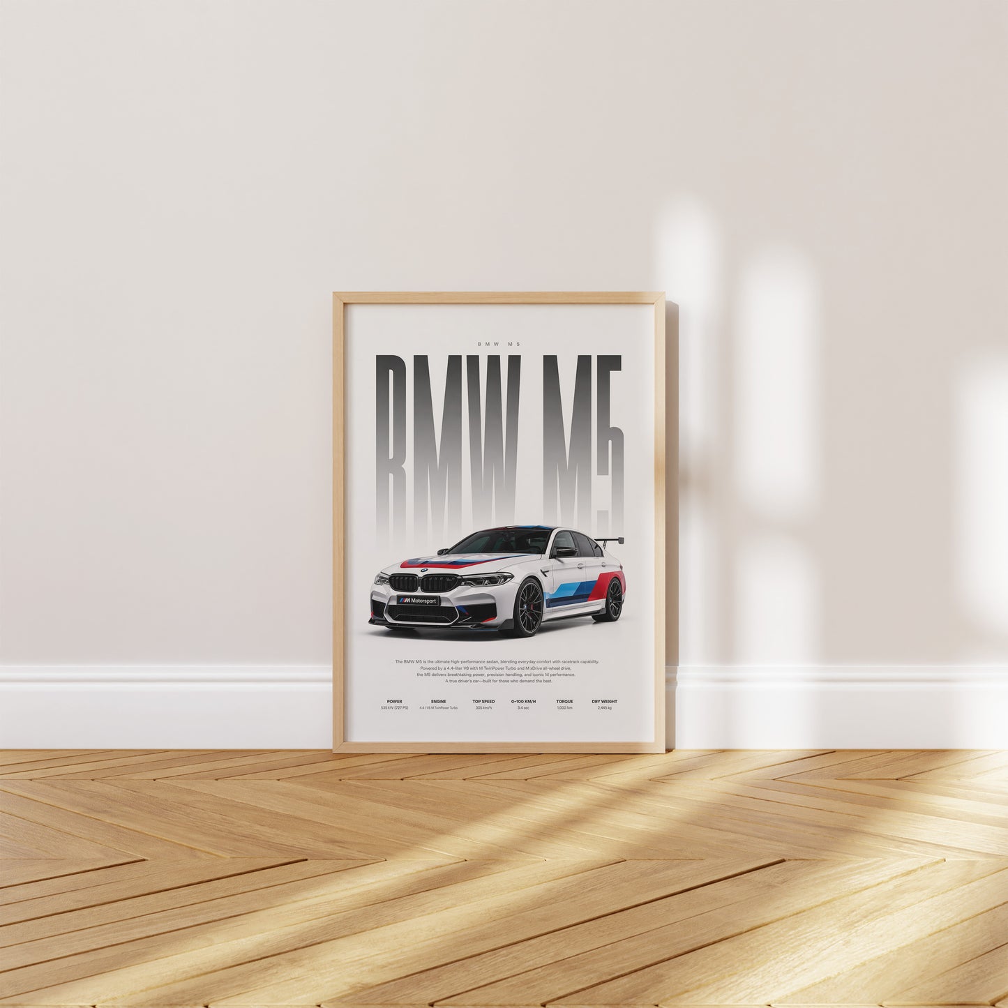 Motorsport Limousine Poster · Geschenkidee · Performance Auto Wandbild · Deko Print ohne Rahmen