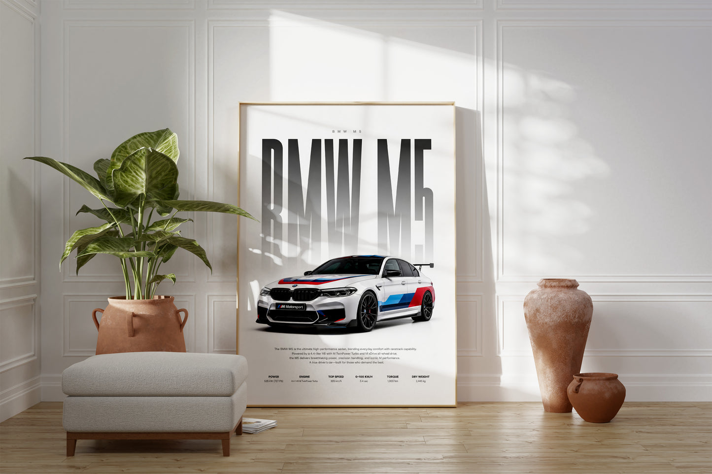 Motorsport Limousine Poster · Geschenkidee · Performance Auto Wandbild · Deko Print ohne Rahmen