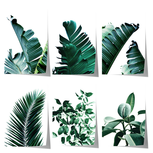 Palmenblätter Poster · Geschenkidee · Tropische Blätter Palmen Minimalistische Pflanzenkunst · Dekoprint ohne Rahmen