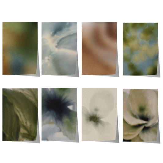 Abstrakte Botanische Aquarell Poster · Geschenkidee · Organische Naturformen Minimalistische Wandkunst · Dekoprint ohne Rahmen
