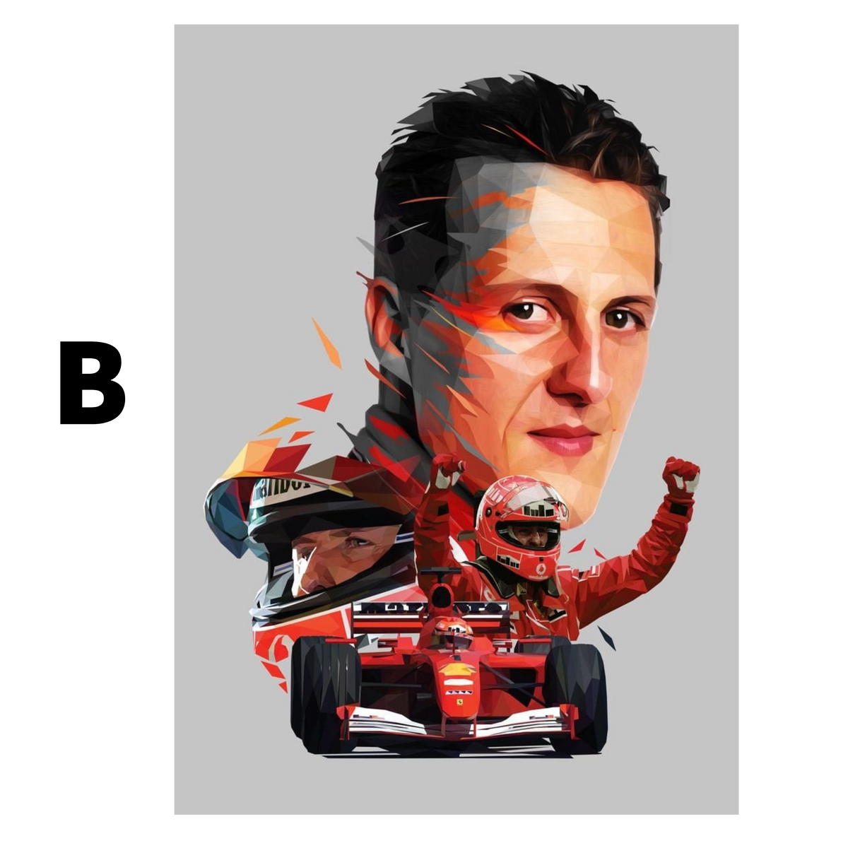 Poster Formel 1 Rennfahrer Rennwagen Michael Schumacher Legende Champion · Deko Print ohne Rahmen