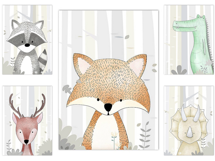 JUSTGOODMOOD Poster Kinderzimmer – Premium Canvas Print