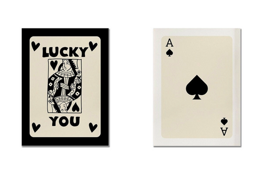 Poster Poker Ass Karte · Dame Karte · Geschenkidee · Glücks Karte · Deko Print ohne Rahmen