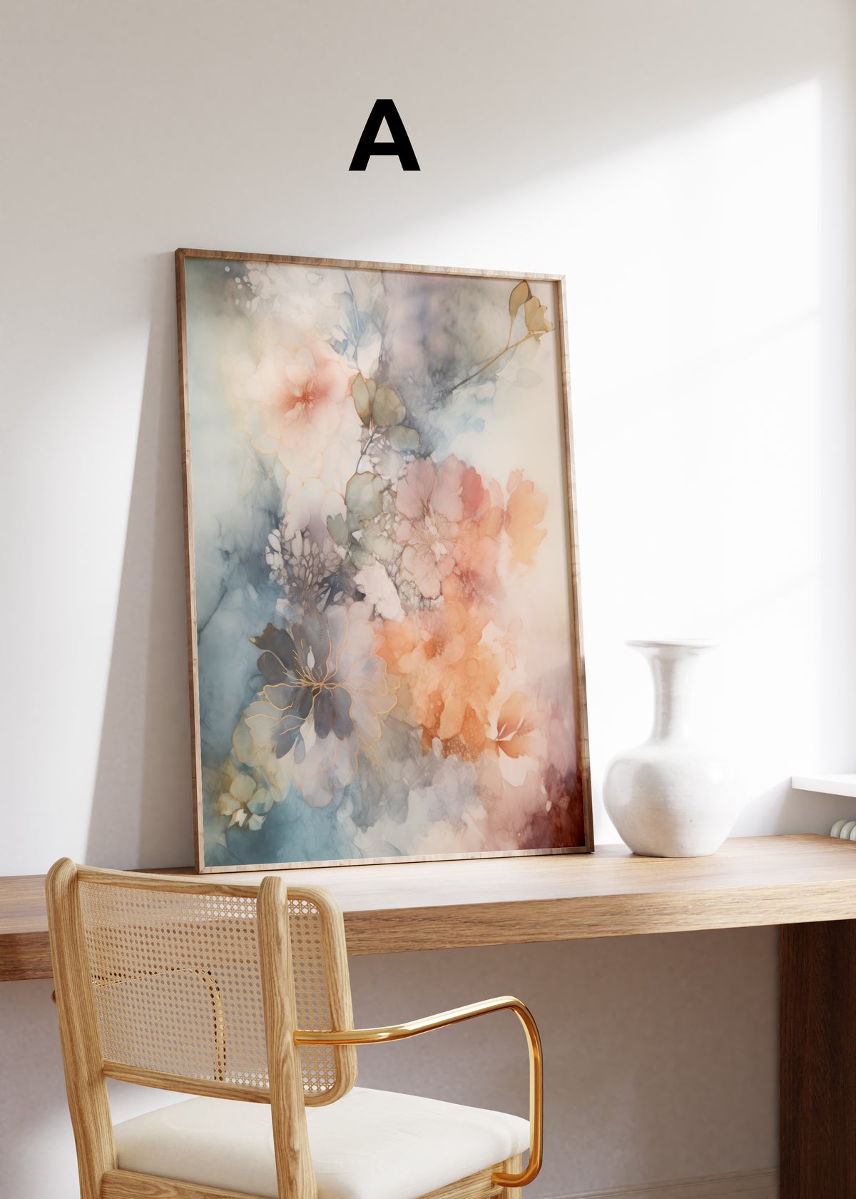 Kunst Poster · Geschenkidee · Blumen Seerosen Romantische Gärten & Pferde · Dekoprint ohne Rahmen