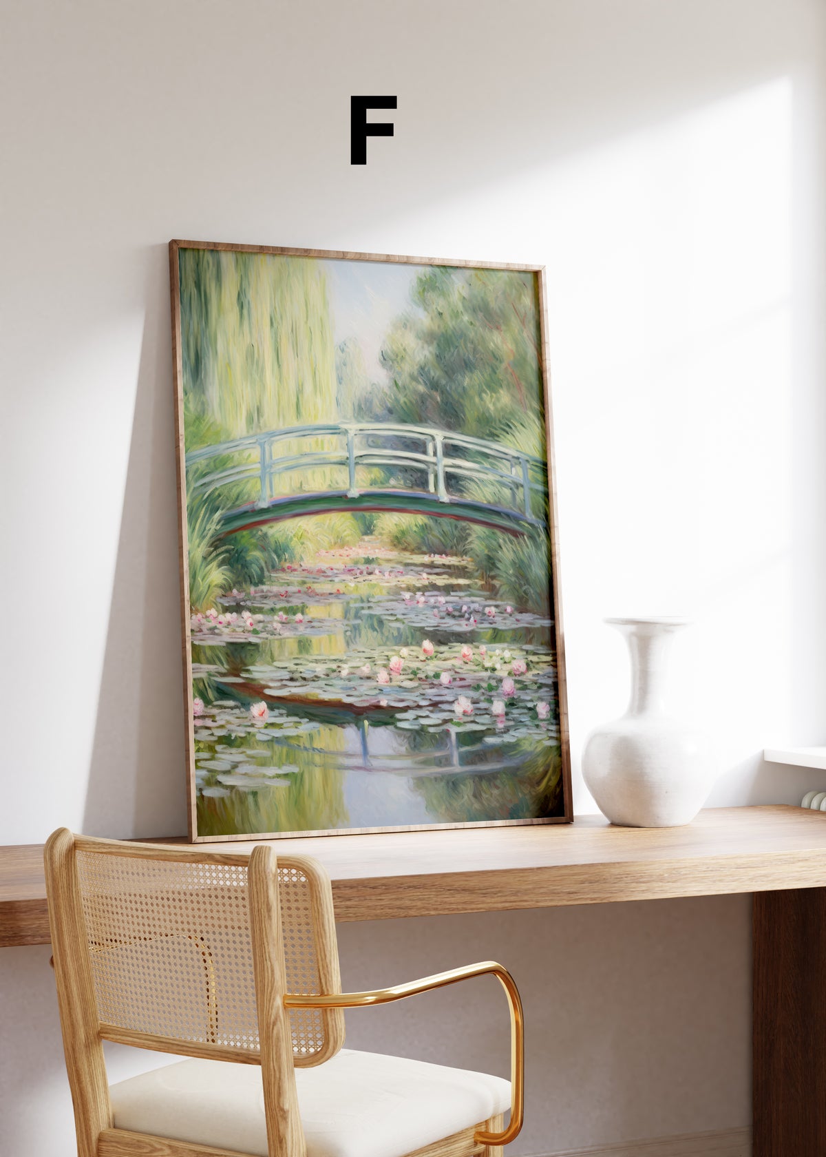 Kunst Poster · Geschenkidee · Blumen Seerosen Romantische Gärten & Pferde · Dekoprint ohne Rahmen