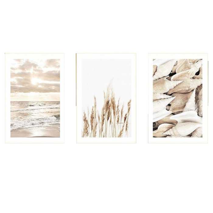 JUSTGOODMOOD Poster Strand – Premium Baumwoll-Wandbild