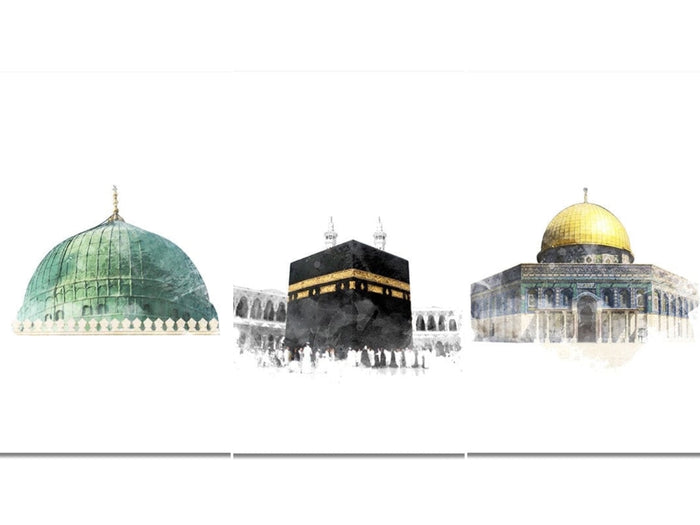 JUSTGOODMOOD Al Aqsa & Kaaba Poster – Museum-Qualität