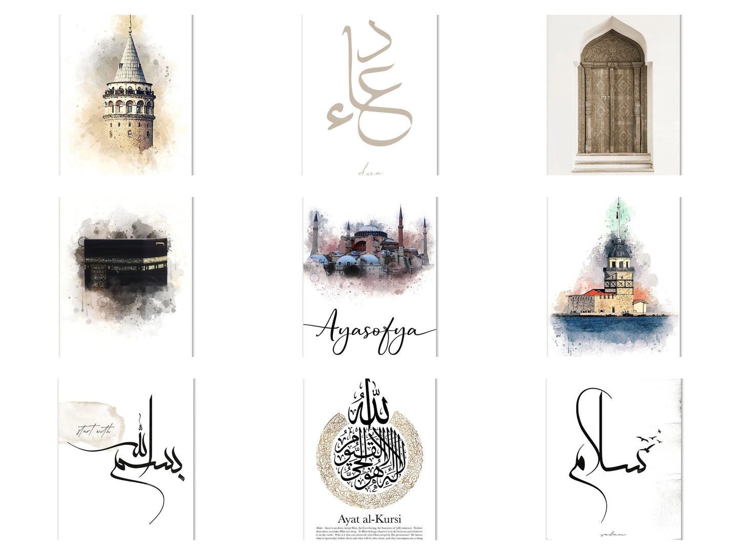 Poster  Kaaba Ayasofia · Wandbilder Wohnzimmer & Schlafzimmer · Deko Print Bilder · ohne Rahmen