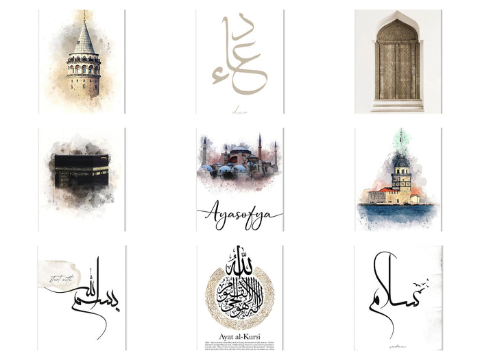 JUSTGOODMOOD Kaaba Ayasofia Poster – Museum-Qualität
