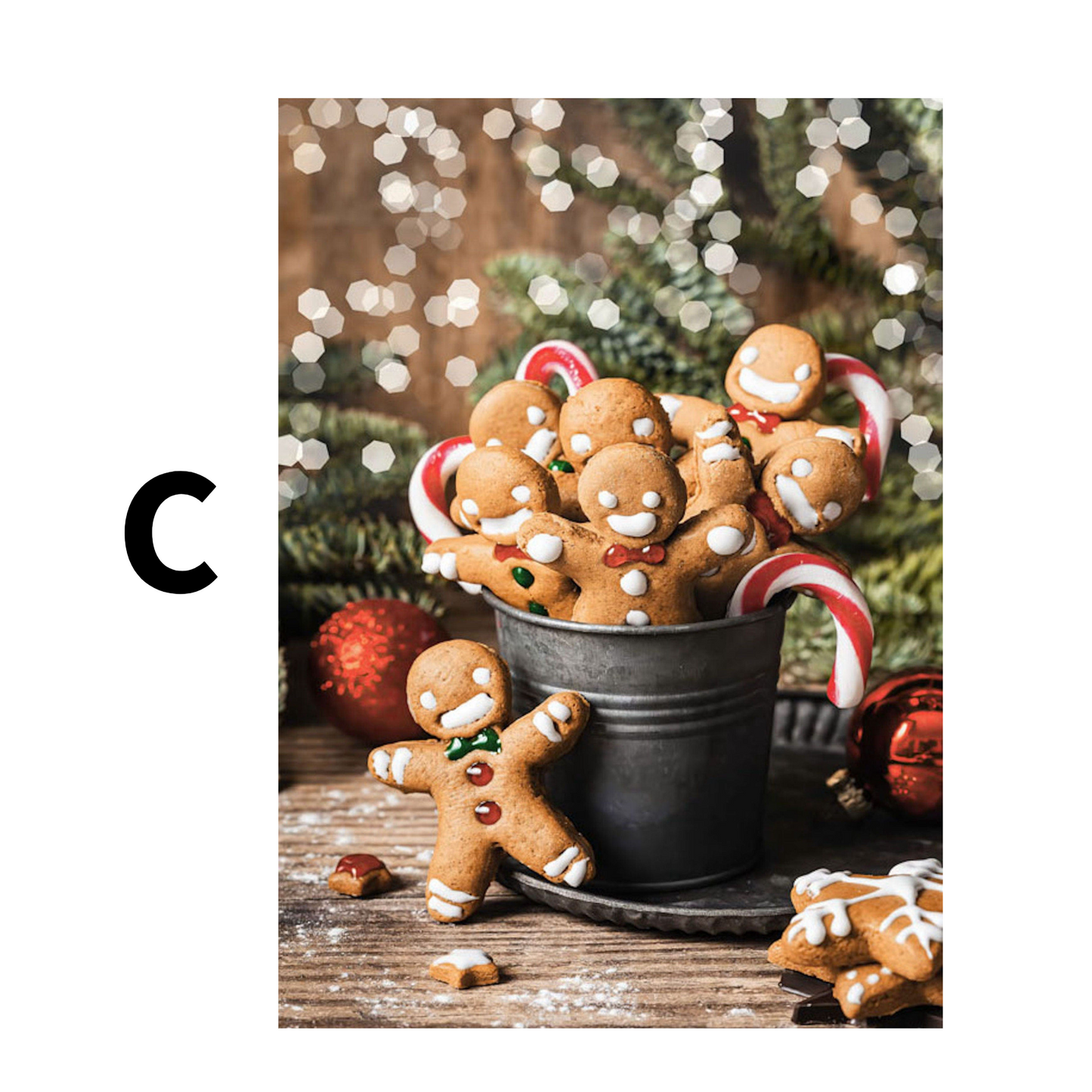 Poster New York Weihnachtsbaum Zimtplätzchen Kathedrale | Bilder Wohnzimmer | Wandbilder Schlafzimmer | Deko Print ohne Rahmen | Bilder