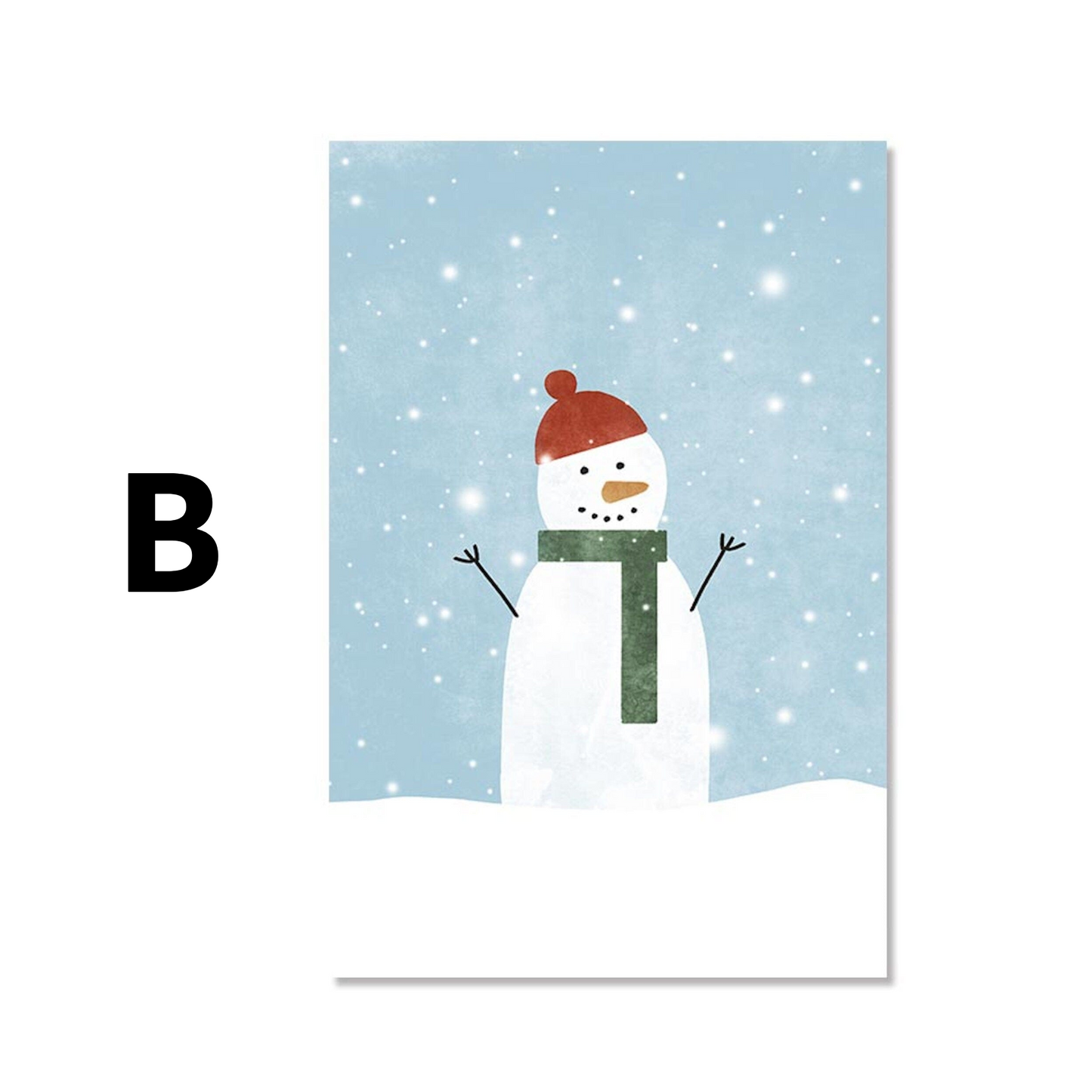 Poster Weihnachtskugel Schneemann Spruch · Wohnkultur| Bilder Wohnzimmer | Wandbilder Schlafzimmer | Deko Print ohne Rahmen | Bilder