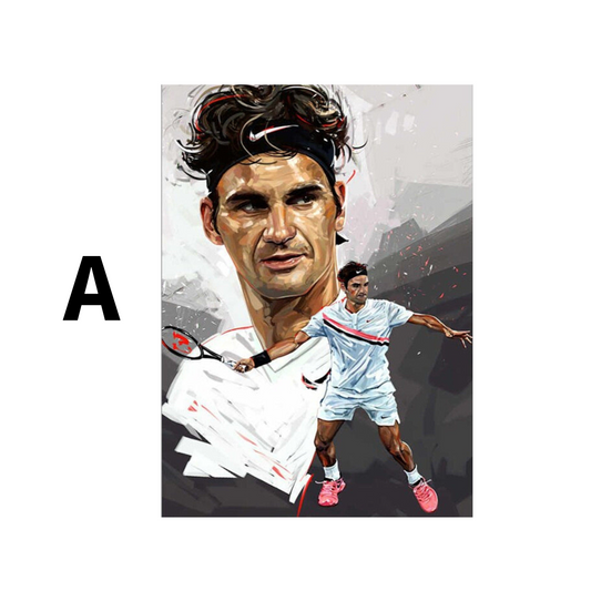 Poster Tennis Spieler Roger Federer · Geschenkidee · Deko Print ohne Rahmen