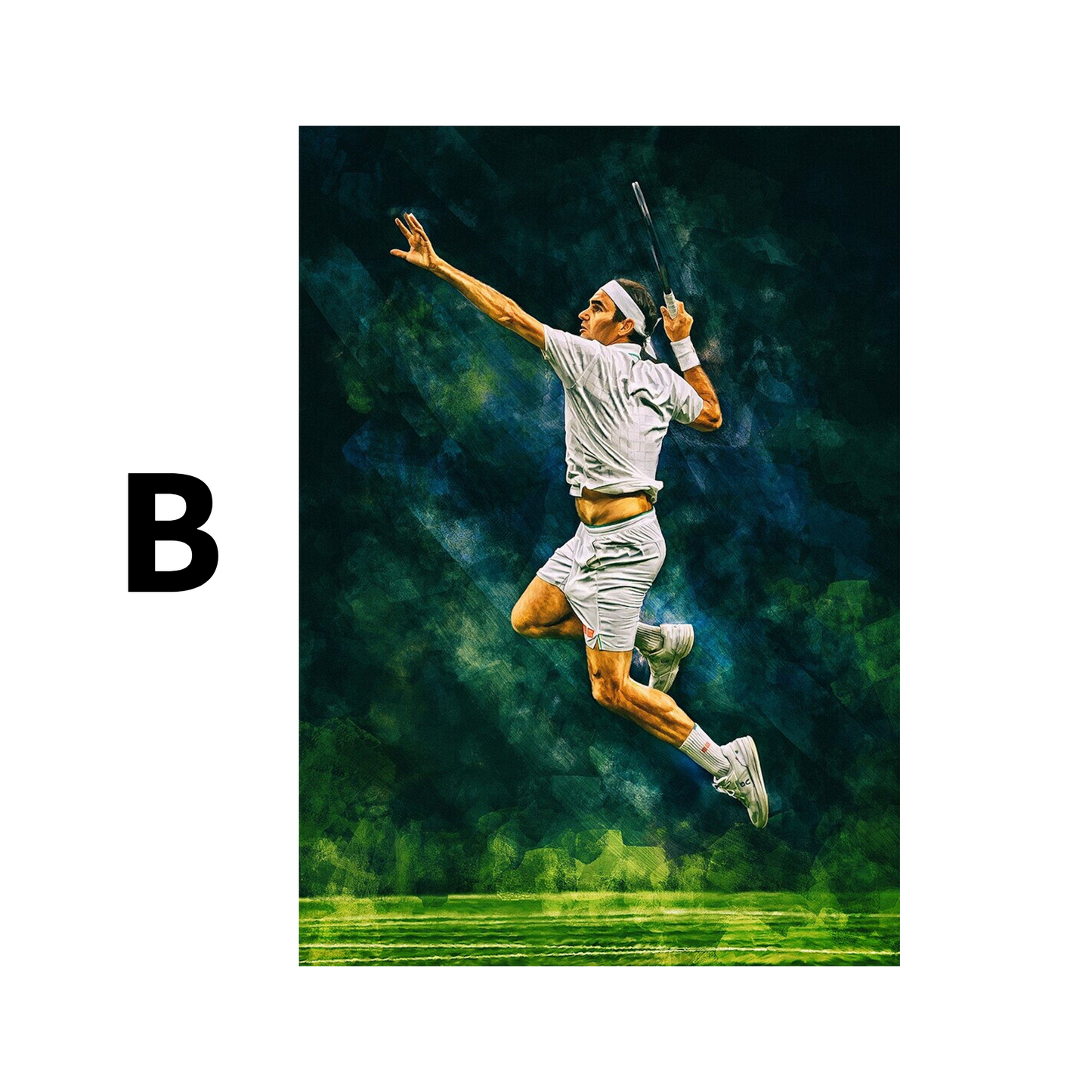Poster Tennis Spieler Roger Federer · Geschenkidee · Deko Print ohne Rahmen