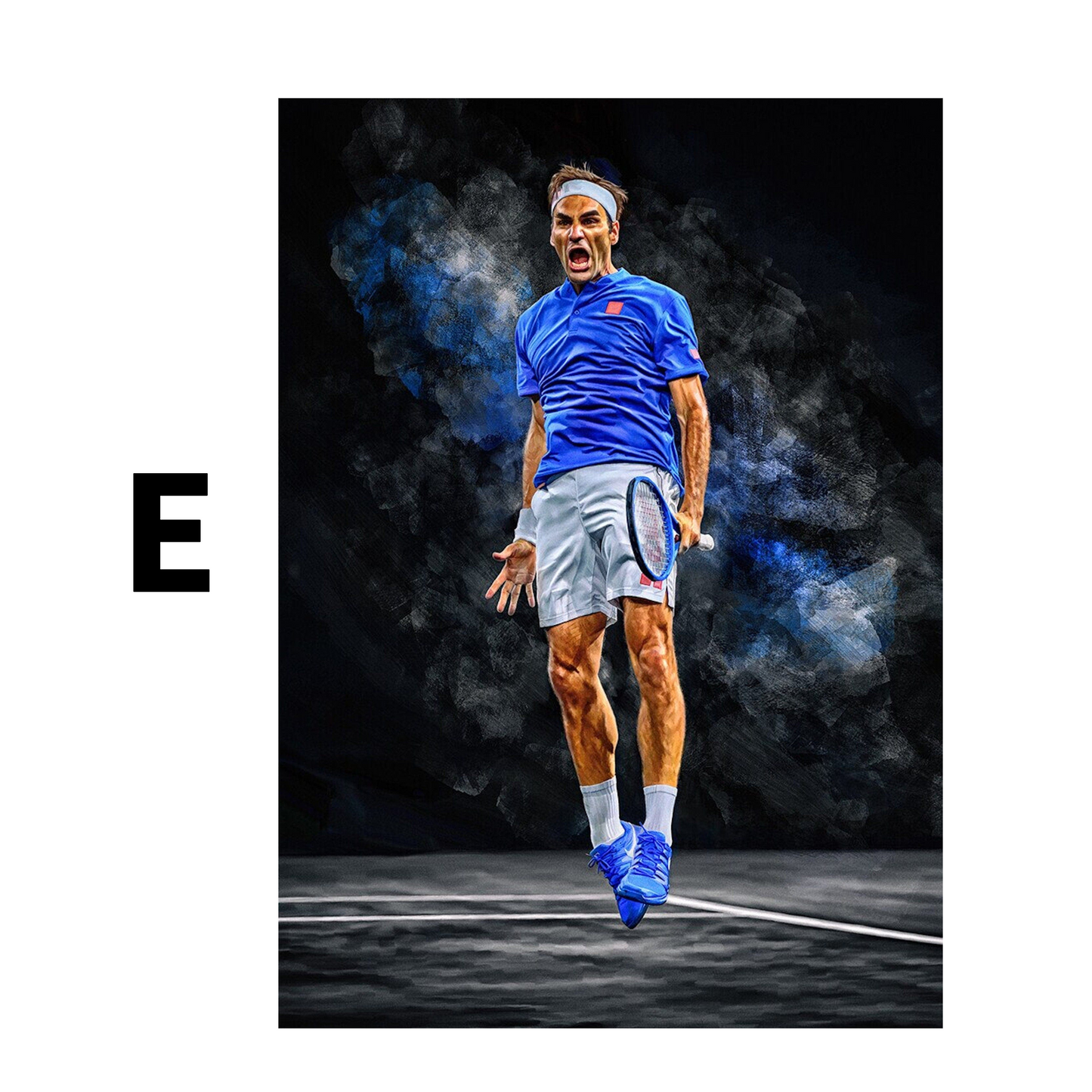 Poster Tennis Spieler Roger Federer · Geschenkidee · Deko Print ohne Rahmen