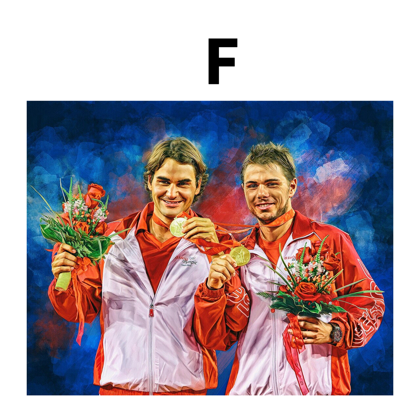 Poster Tennis Spieler Roger Federer · Geschenkidee · Deko Print ohne Rahmen
