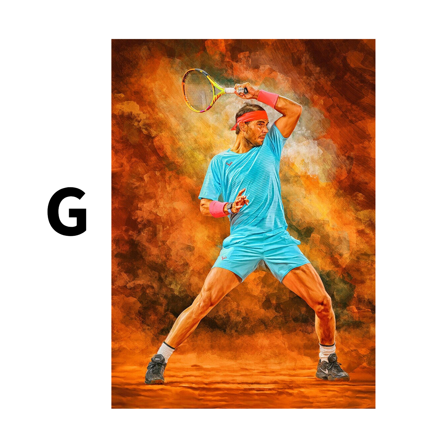 Poster Tennis Spieler Roger Federer · Geschenkidee · Deko Print ohne Rahmen