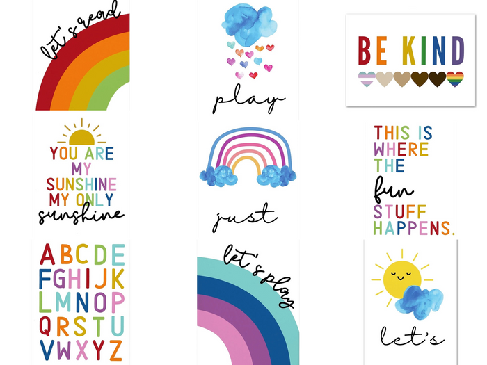 JUSTGOODMOOD Poster Kinderzimmer – Premium Canvas