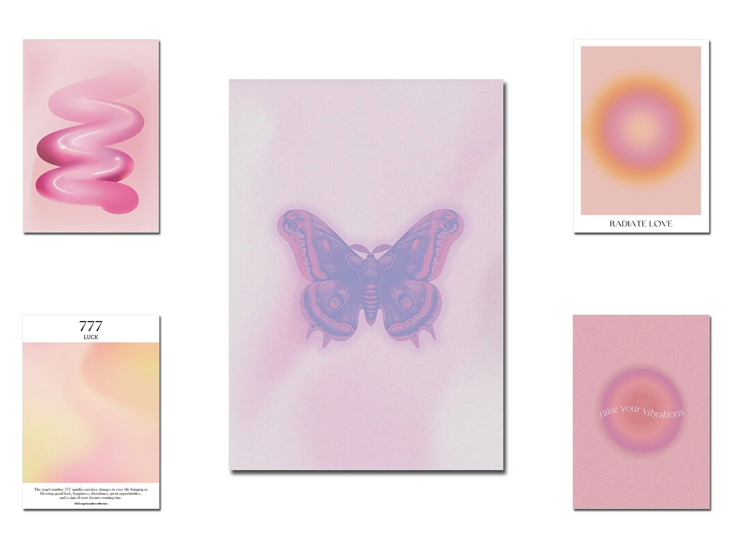 Poster Gedanken Energie Positiv Mindset · Wohnkultur| Bilder Wohnzimmer | Wandbilder Schlafzimmer | Deko Print ohne Rahmen | Bilder