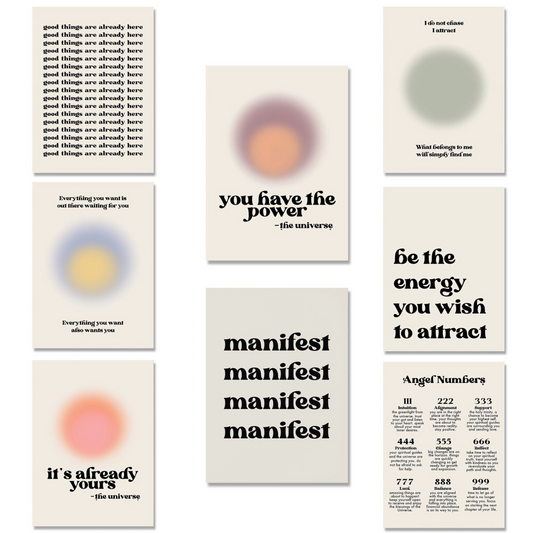 Poster manifesting power and energy as a decorative print without a frame