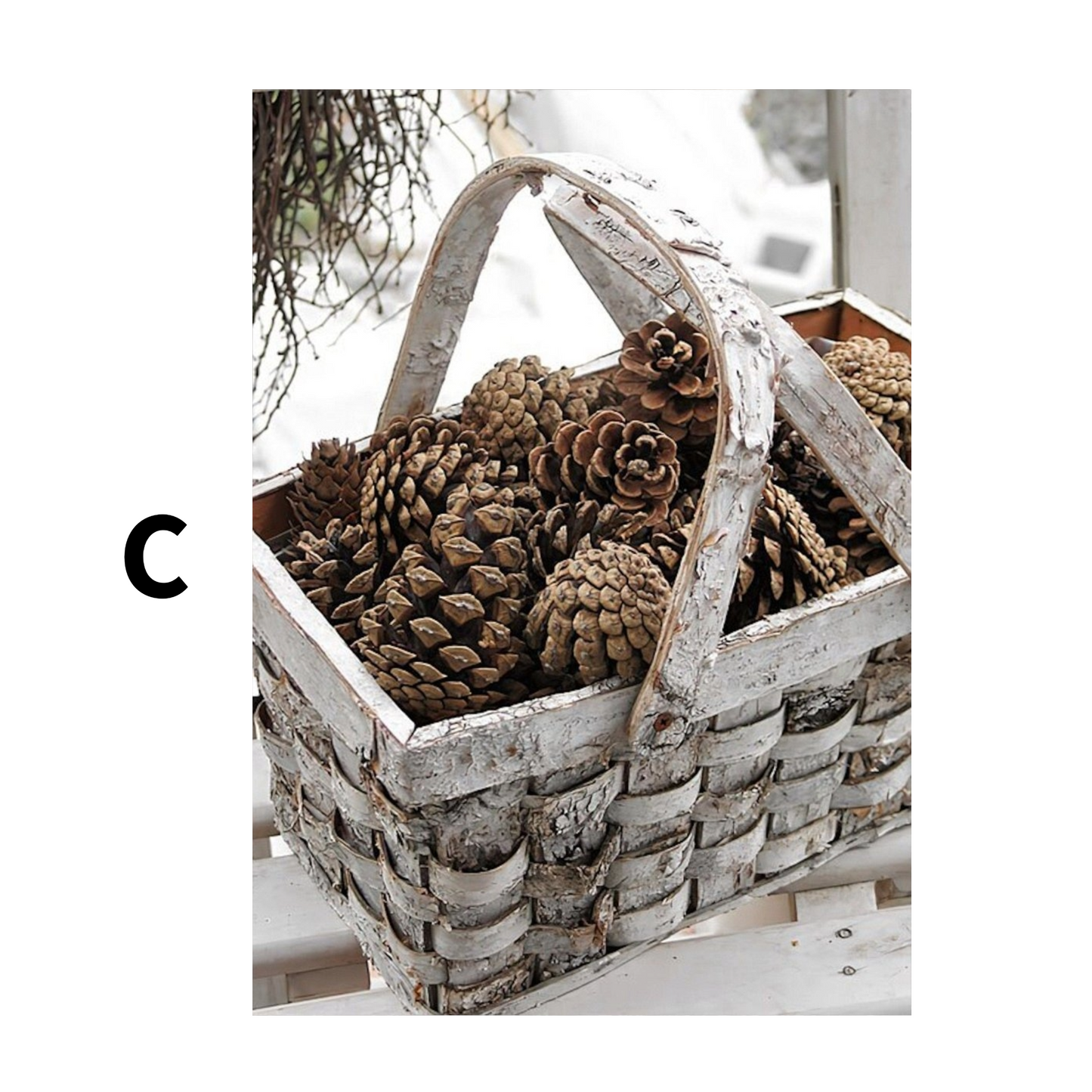 Winter Frostblätter Rentier Frostblätter Poster  · Bilder Wohnzimmer · Wandbilder Schlafzimmer · Deko Print ohne Rahmen